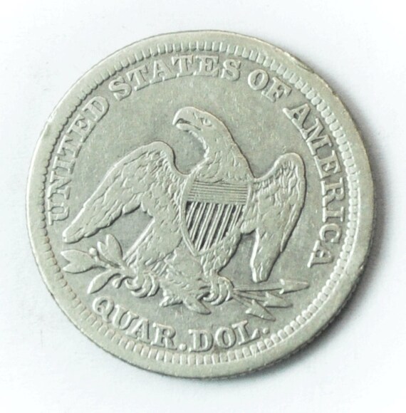 1856 25c Seated Liberty Silver Quarter Dollar Twe… - image 3