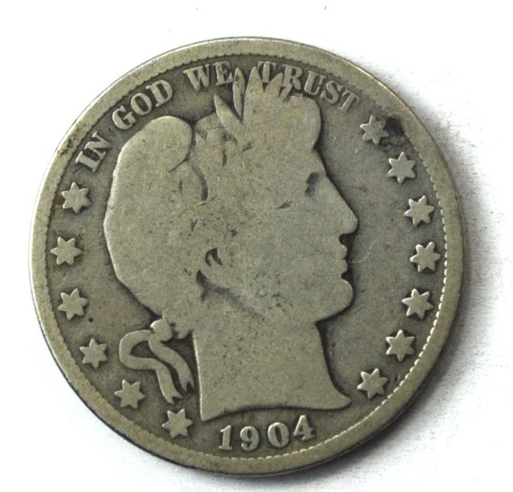 1904 O 50c Barber Silver Half Dollar Fifty Cents … - image 1