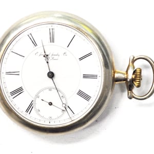 E Jaccard St Louis Missouri Longines Size 16 Open Face Pocket Watch