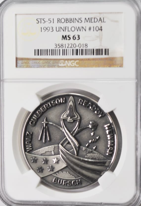 1993 STS 51 Robbins Silver Space Medal Unflown 104