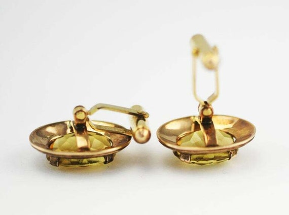 Vintage 10 Karat Yellow Gold Cufflinks with Natur… - image 8