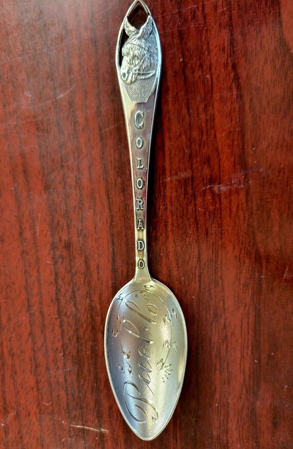 Sterling 5 5/8" Pueblo Colorado Souvenir Spoon .5… - image 1