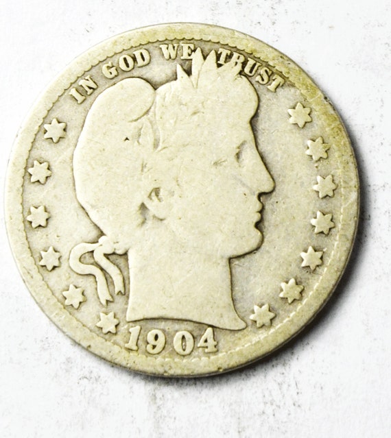 1904 O 25c Barber Silver Quarter Dollar Twenty Fiv