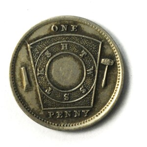 Richmond Missouri Masonic White Metal Penny 1868 Chapter 38 RAM