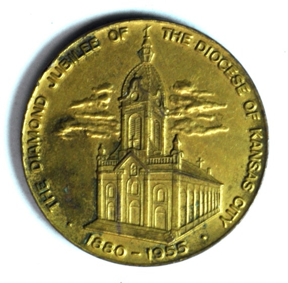 Jubilee Diocese Kansas City 1955 Medal 44mm Hogan… - image 2