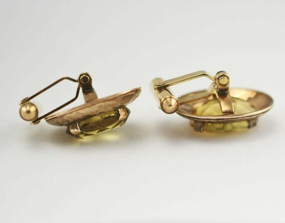 Vintage 10 Karat Yellow Gold Cufflinks with Natur… - image 4