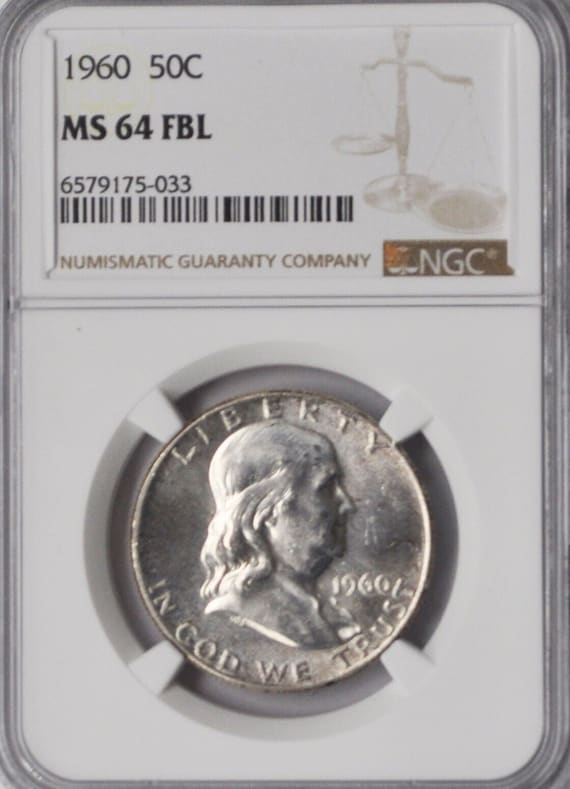 1960 50c Franklin Silver Half Dollar Fifty Cents N