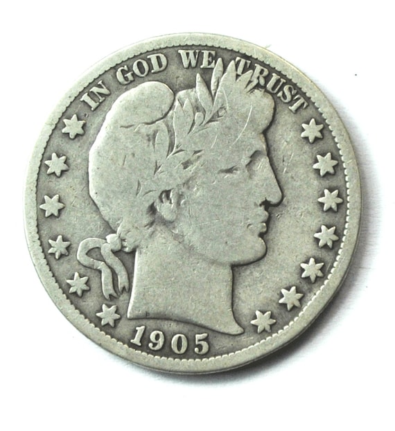 1905 S 50c Barber Silver Half Dollar Fifty Cents U