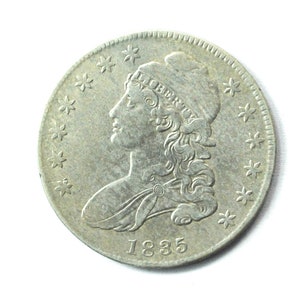 1835 50c Capped Bust Silver Half Dollar Fifty Cents US Rare