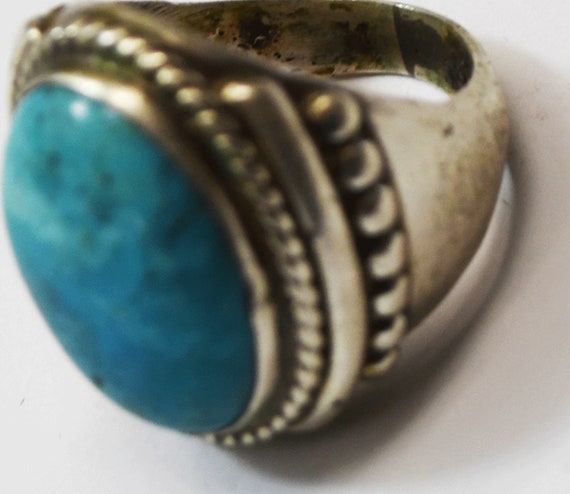 Sterling Silver C Spencer Turquoise Oval Solitair… - image 2
