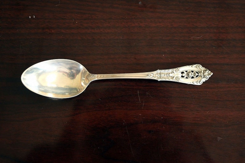 Rosepoint By Wallace Sterling Silver Teaspoon Dessert Spoon 6