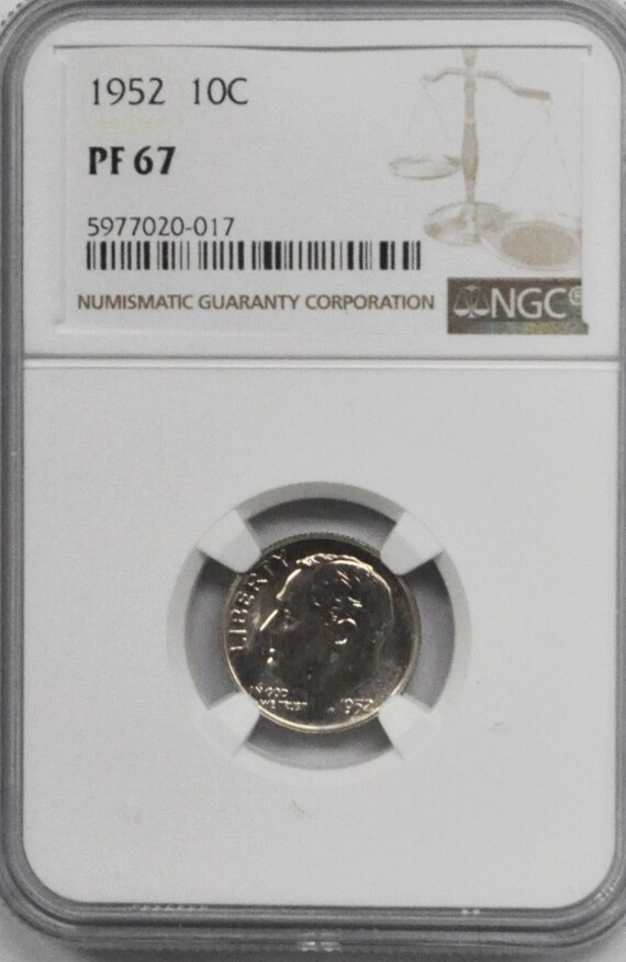 1952 10c Roosevelt Silver Proof Dime Ten Cents NGC