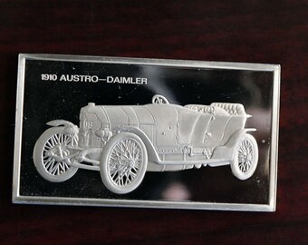 1910 Austro Daimler Centennial Car Collection 1000 Grain Sterling Franklin Mint