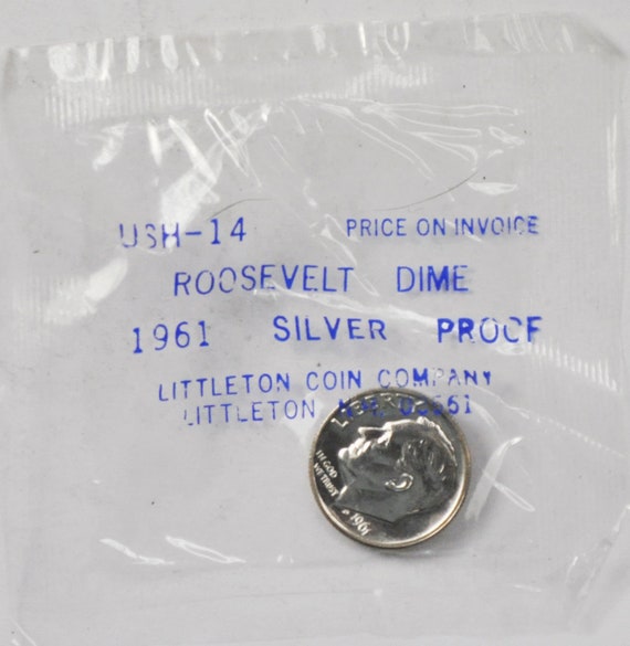 1961 10c Roosevelt Silver Proof Dime Ten Cents in