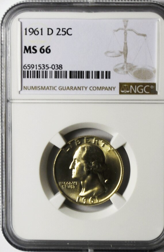 1961 D 25c Washington Silver Quarter Dollar NGC MS