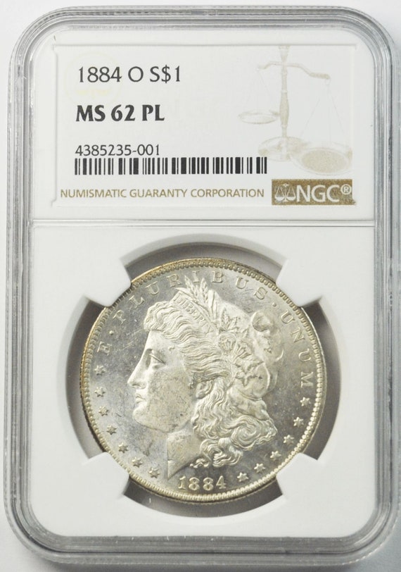 1884 O 1 Morgan Silver Dollar NGC MS62PL Rare VAM 