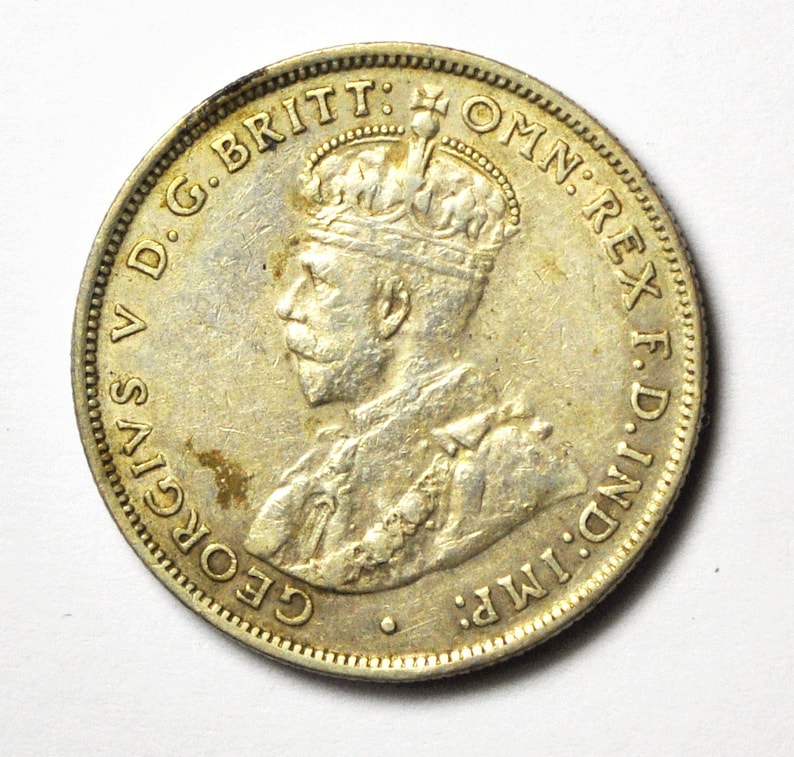 1928 M Australia Florin Two Shillings Silver Coin Rare KM27 XF