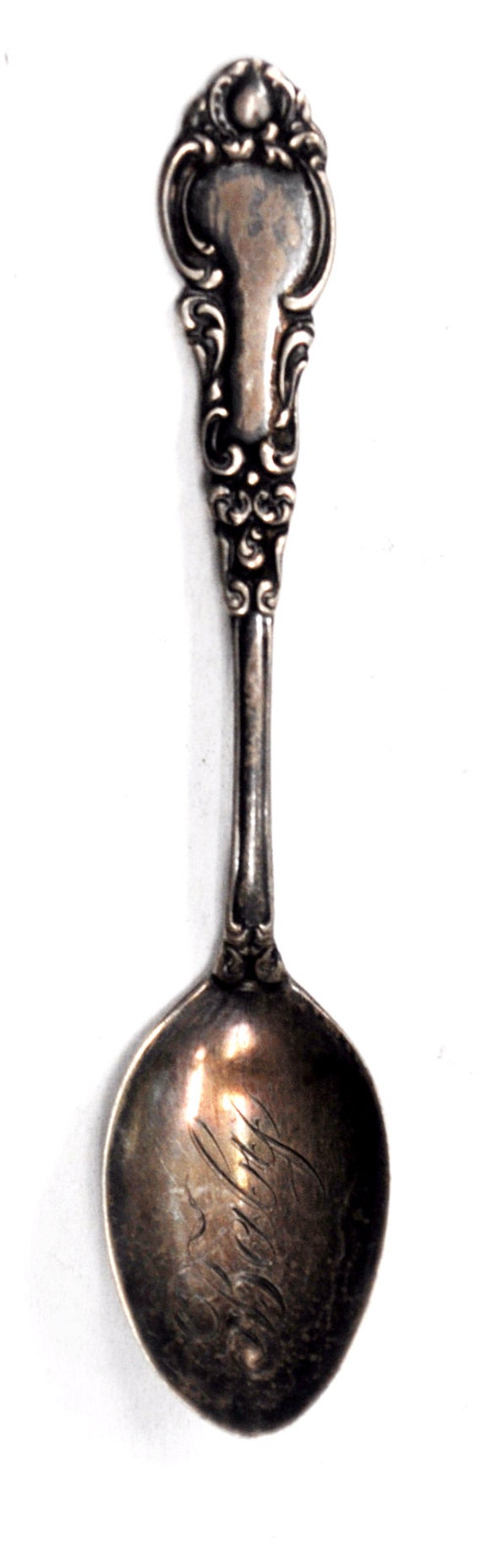 Sterling Baby Monogrammed Souvenir Spoon Demitasse