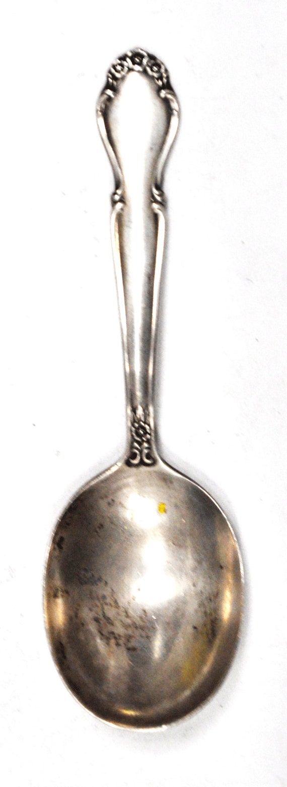 Sterling Silver Rogers Wedding Bells Baby Spoon 4 