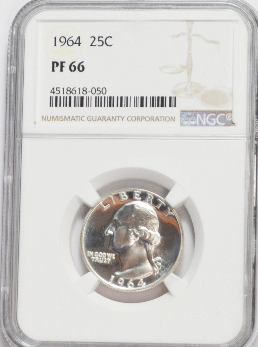 1960 Proof Washington Quarter certified PF 67 by NGC!