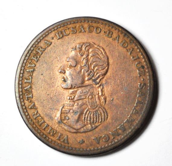 1813 Wellington Cossack Penny Token 34mm Rare Bret