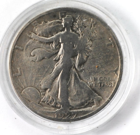 1927 S 50c Walking Liberty Silver Half Dollar Fif… - image 1