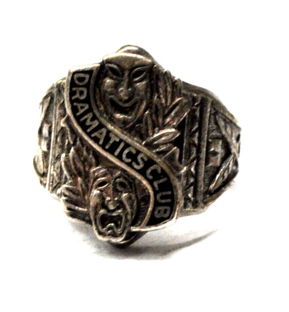 Sterling Silver Dramatics Club Comedy Tragedy Ring