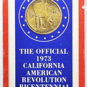 1973 Official California Bicentennial Medallion 39mm Lincoln Mint Carded