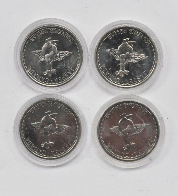 1983 86 Canada 1 Trade 4 Tokens 34mm Jasper Goose… - image 3