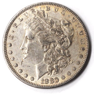 1880 1 Morgan Silver One Dollar US Coin Philadelphia VAM 6