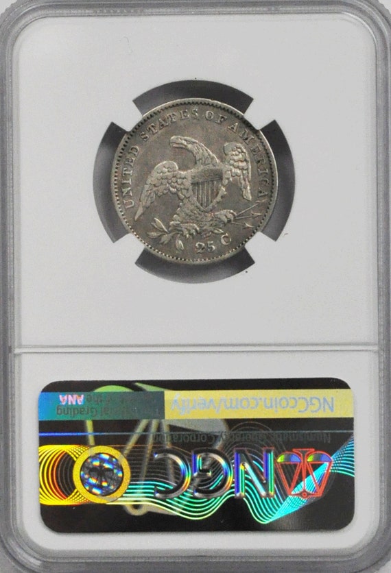 1835 25c Capped Bust Silver Quarter Dollar NGC XF… - image 2