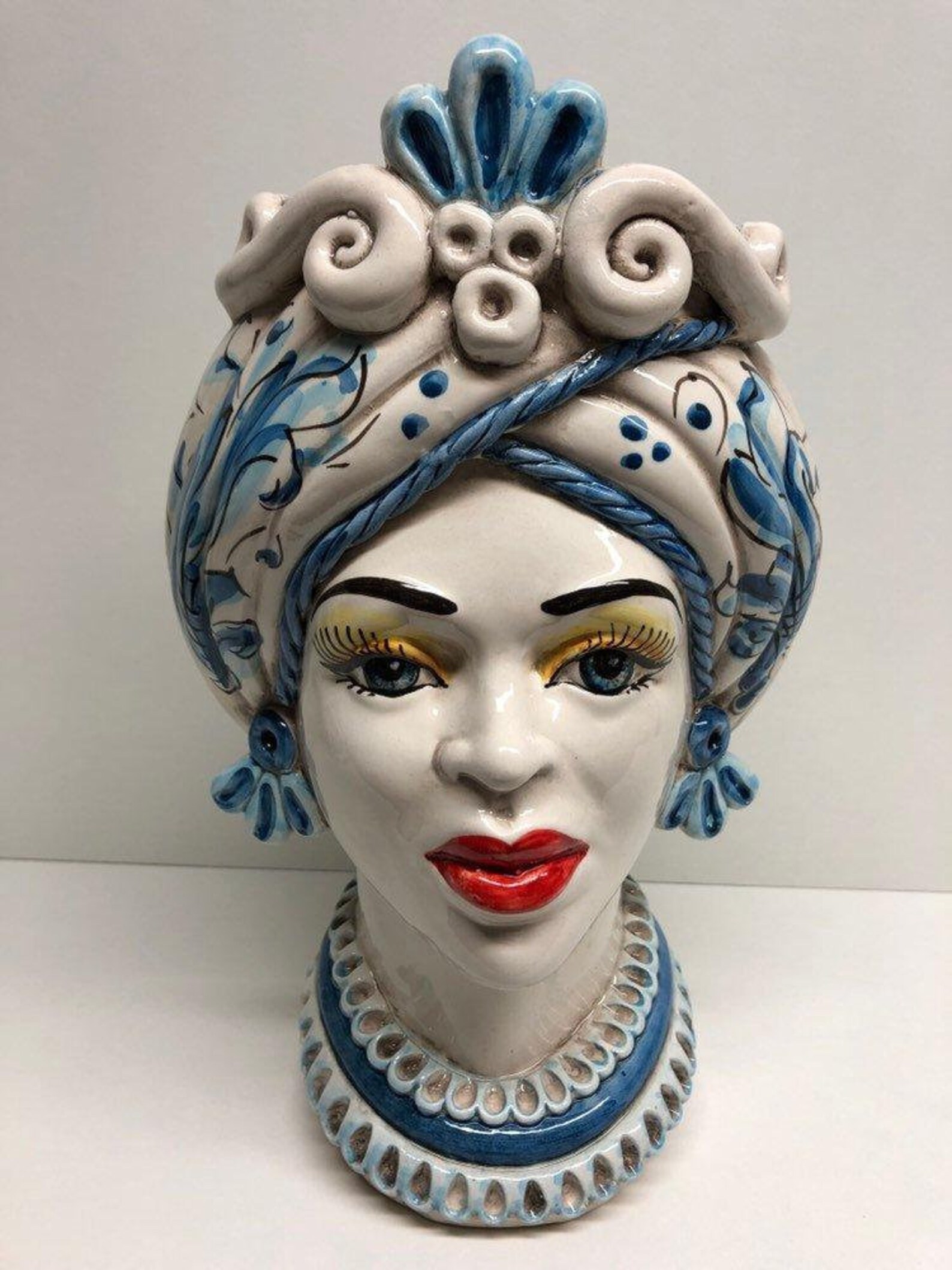 SICILIAN HEADS Moorish Moorish Moorish Ceramics of Caltagirone - Etsy