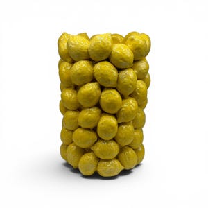 Vase à citron jaune, 33 cm de haut, fait main en céramique de Caltagirone.
