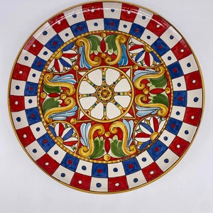 Handbeschilderd sierbord diameter 30 cm "kar" decoratie