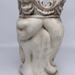 Teste di Moro Emiro Ceramica Caltagirone cm H.30 L.18 Artigianale Écru Sfere Nero DD CERAMICHE SICILIANE