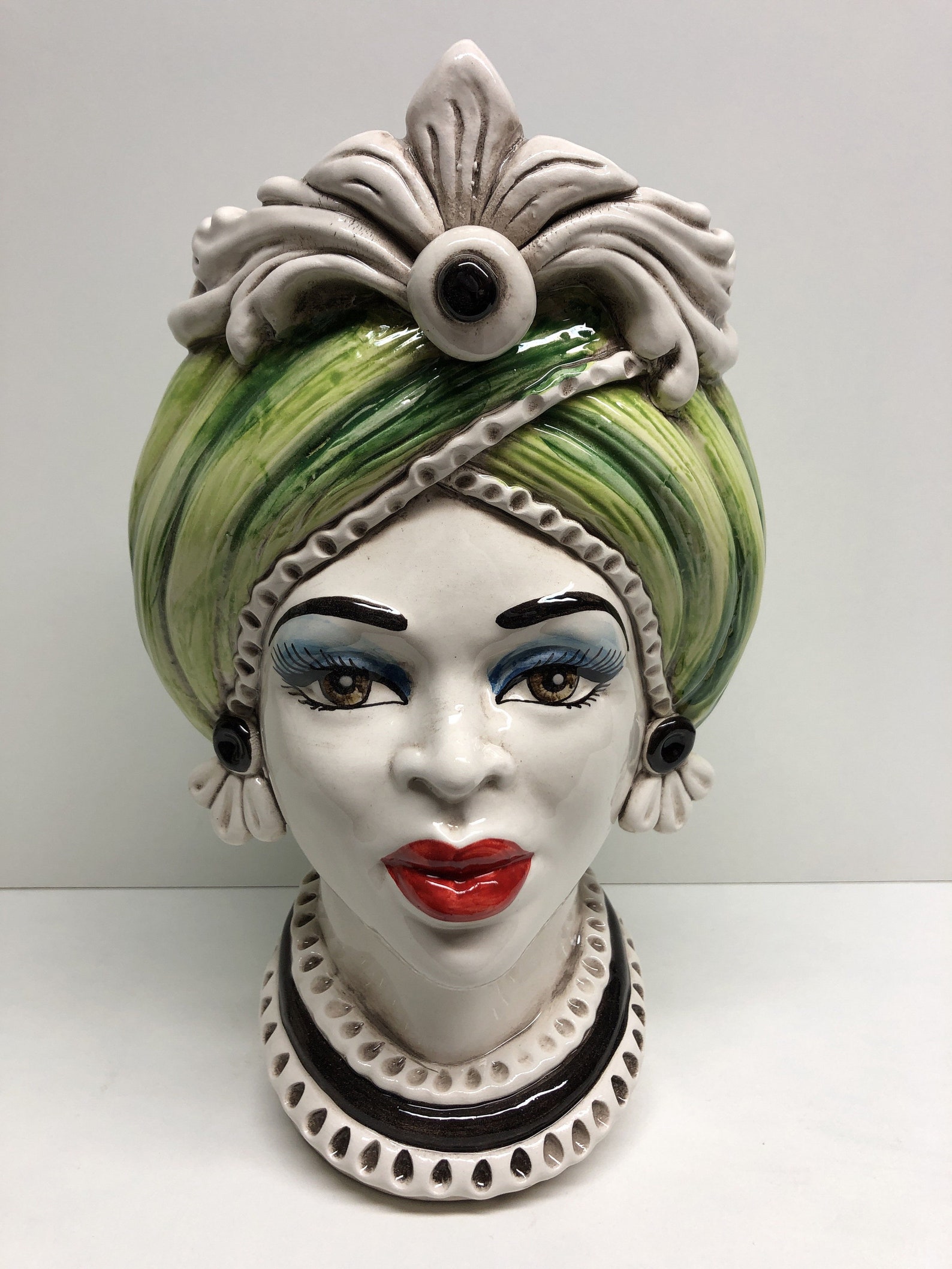 SICILIAN HEADS Moorish Moorish Moorish Ceramics of Caltagirone - Etsy