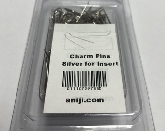 Pins - Front Attachment Pins for Ita Bag Decorations Pin Bags, Silver, 100pc