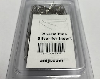 Pins - Aniji Front Attachment Pins for Itabags, Silver 100pc
