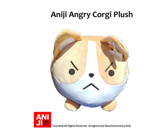 angry corgi plush