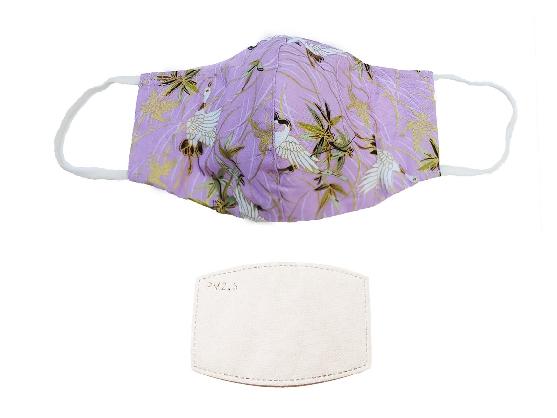 Handmade Japanese Face Mask with Filter Insert Nose Wire Etsy