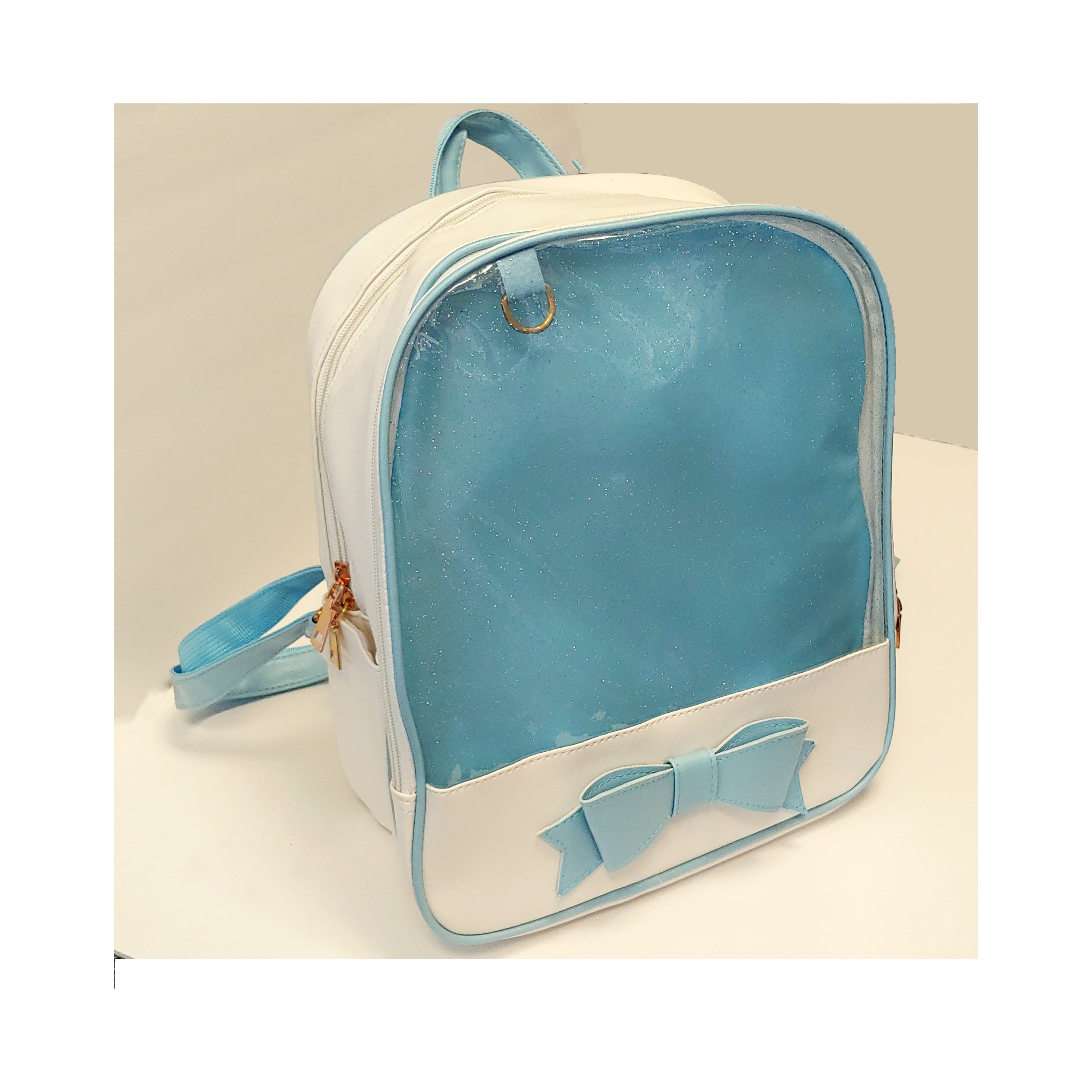 Backpack Ita Bag with Bow Blue Pin Bag Clear Bag Etsy