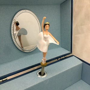 Boîte à bijoux musicale Swan Lake, boîtes à bijoux musicales pour filles, boîte à musique Odette Blue Ballerina image 6