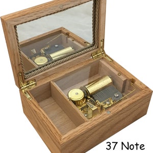 Slipping Through My Fingers Oak Music Box, Hand Crafted Solid Oak Wood Musical Jewelry Box playing Slipping Through My Fingers, Mamma Mia !