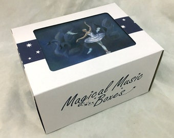 Ballerina Musical Jewellery Box, Girls Jewelry Box,  Blue Swan Lake Ballet Music Box