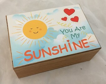 You Are My Sunshine Picture Music Box, Cajas de música de madera de roble macizo hechas a mano