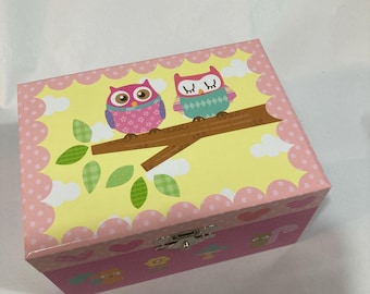 Vintage 2nds Used Lullaby Owl Music Box, Musical Jewellery Box, Brahms Lullaby, Music Box