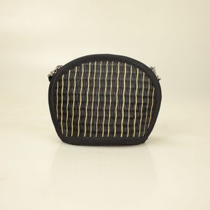 Fair Trade Hand Woven MINI Clamshell Tatami Evening Purse W/ YKK Zipper Closure