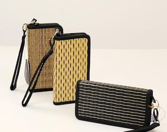 Woven Handmade Wallet Phone Case With Wristlet & Zipper Closure - Saraye Bags