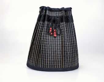 Large Size Sophon Collapsible Adjustable Shoulder Crossbody Cinch Bucket Style Sling Bag - Baskets of Cambodia