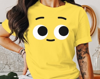Curious Emoji Smiley Face Shirt, Awesome Yellow Shirt Emoji Unique Gift, Perfect Gift for Anybody Wanting to Share a Smile!